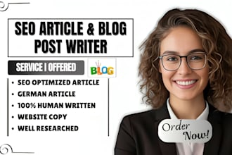 write SEO content, german article, blog post, website copywriting