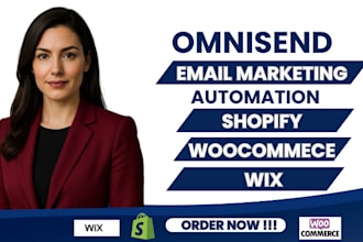 set up omnisend email marketing automation for shopify woocommerce wix