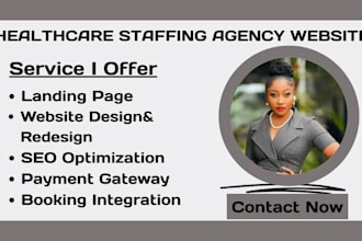 design healthcare staffing agency website, agency website, staffing website