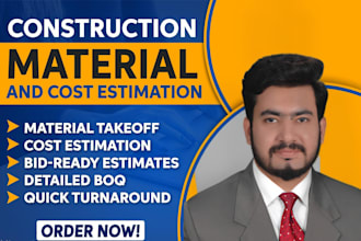 do cost estimation, quantity takeoff, and material take off