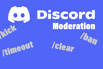 create a moderation discord bot for you
