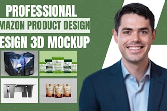 do brand product packaging box design,amazon package, label, pouch and 3d mockup