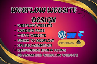 design webflow website spline animation, figma to webflow, crypto website
