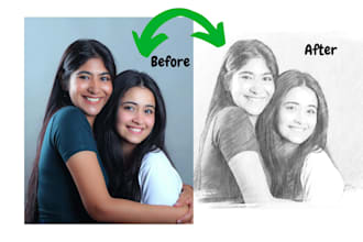 convert your photo to a realistic digital pencil sketch