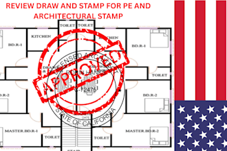 review and stamp new york california architectural permit plan for city approval