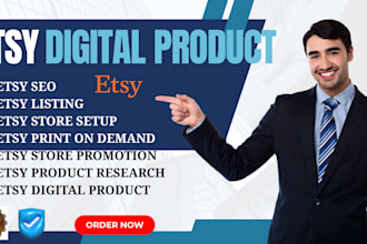setup etsy digital products shop, printable digital planners, wedding invites