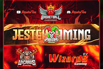 design custom gaming twitch header, discord, and youtube banner