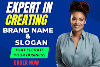 create catchy business name, logo design, slogan and web design for your brand
