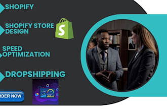 build shopify store design speed optimization and do dropshipping