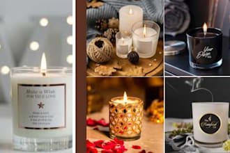 do label, candle logo design