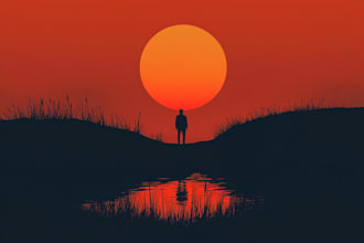 make a minimalist music album cover artwork