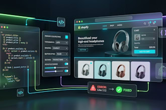 do shopify custom coding shopify bug fix shopify liquid expert
