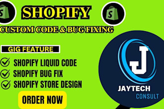 do shopify custom coding shopify theme customization fix site bugs