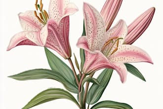 do botanical flower plants scientific illustration