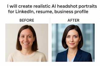 create realistic ai headshots portraits for linkedin, resume, business profile
