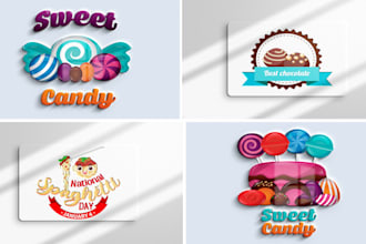 do candy bakery sweets chocolate ice cream dessert food logo