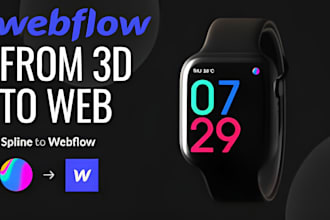 3d animated website design webflow website 3d spline threejs