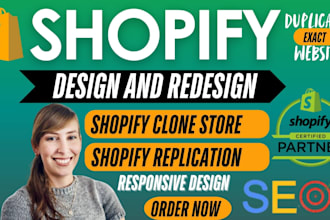 copy shopify store clone revamp replicate design redesign duplicate shopify stor