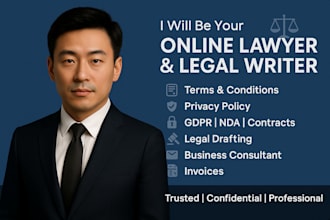 draft terms and conditions privacy policy contract agreement legal document gdpr