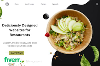 design a modern website for your restaurant