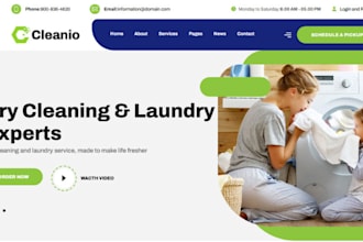 design or redesign wix wordpress laundry website dry cleaning website pickup web