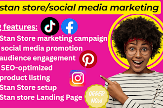do stan store promotion social media marketing to increase stan store sales