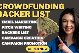 create targeted email list of potential crownfunding backer