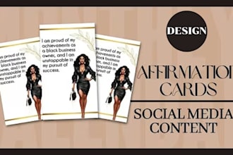 design printable affirmation motivational inspirational card for your business