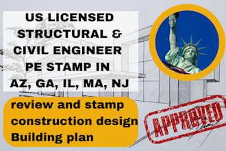 licensed architect, structural engineering pe stamp in arizona georgia illinois