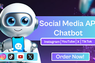 setup social media bot, tiktok bot, instagram api bot, youtube bot, twitter bot