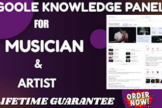 create google knowledge panel for musical artist
