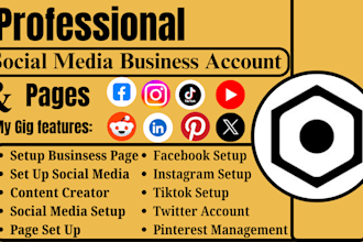 professionally create setup and optimize all social media business pages