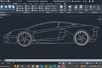 draw 2d mechanical components in autocad
