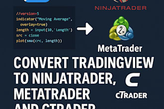 code and convert tradingview pine script to ninjatrader, metatrader, and ctrader