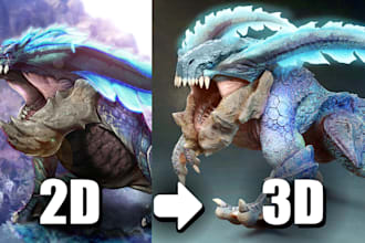 make a 3d character from a 2d concept