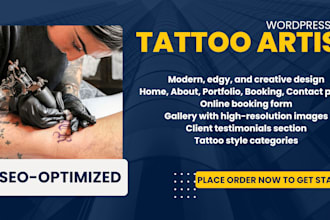 tattoo artist website wordpress tattoo website booking website for tattoo