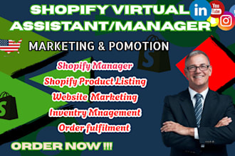 be your shopify virtual assistant and shopify manager for shopify website