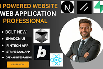 build ai powered saas websites bolt new v0 react next js fintech app dev ai