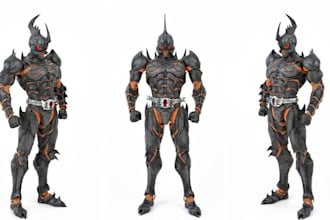 do 3d action figure 3d sculpting articulated model 3d toy for 3d printing