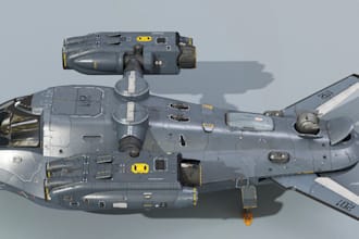 3d model for spaceship, amour tank, starship, 3d aerospace, rocket, ufo, skyjet