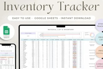 create inventory and sales tracker in excel and google sheets for small business