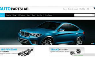 design auto part shopify store automobile car part website auto repair store
