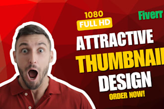 design a mind blowing youtube thumbnail and fiverr gig image for you