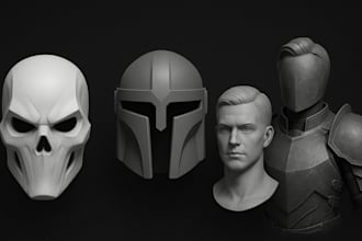 3d mask printing, 3d helmet model, cosplay 3d model, custom 3d sculpt, stl file