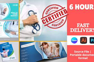 design medical flyer, brochure, product, poster and corporate, company profile