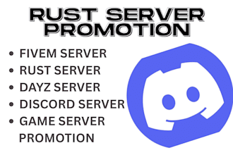 do rust, dayz, fivem server promotion, discord server promotion, fivem server ad