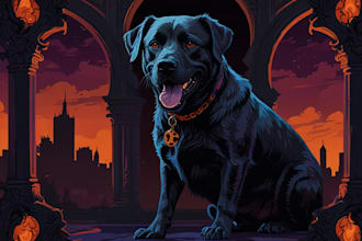 do awesome artwork for dark art, horror, creepy illustration