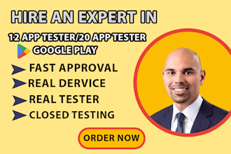 provide 12 app tester or 20 tester for 14 day google play console for android