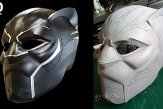 do 3d mask,cosplay helmet, 3d face model, props,weapons stl for 3d printing