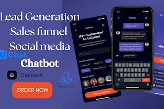 build social media lead generation sales funnel ai chatbot via uchat manychat